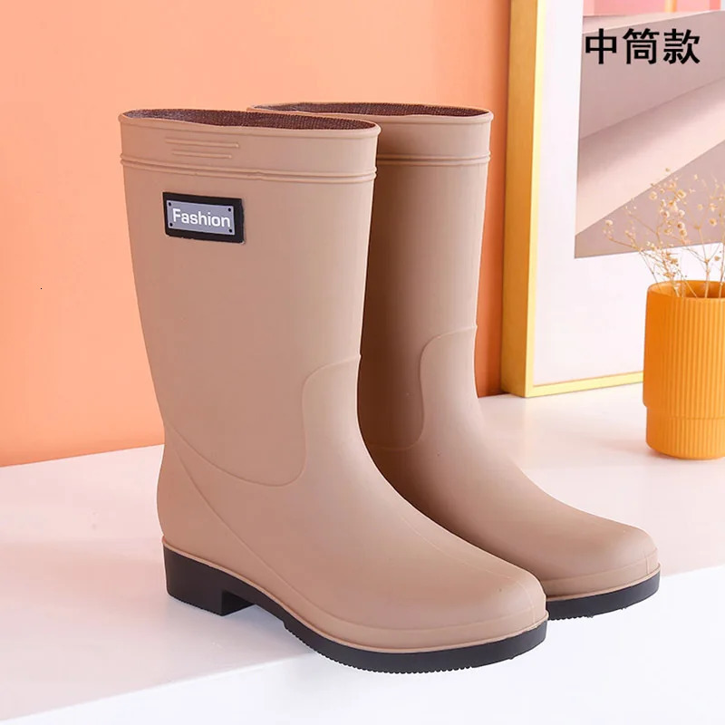 Autumn ladies thicksoled waterproof cotton boot Outdoor antislip warm shoes womens rain Boots Fashion casual warm shoeMujer 250106