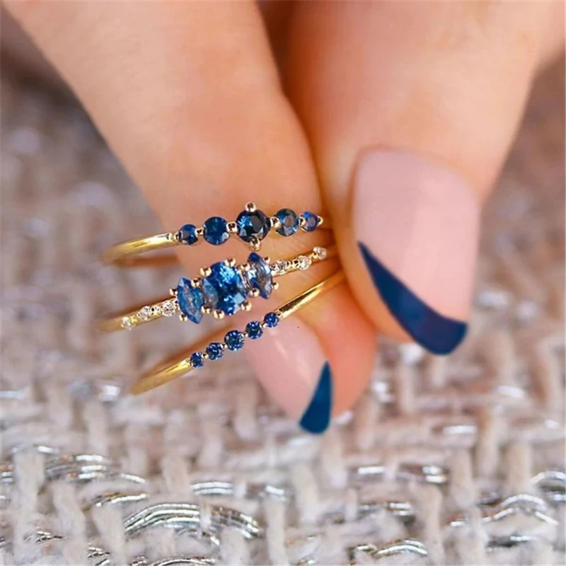 CANNER Sapphire 925 Sterling Silver Rings For Women Gemstones Wedding Party 18K Gold Anillos Mujer Fine Jewelry 250106