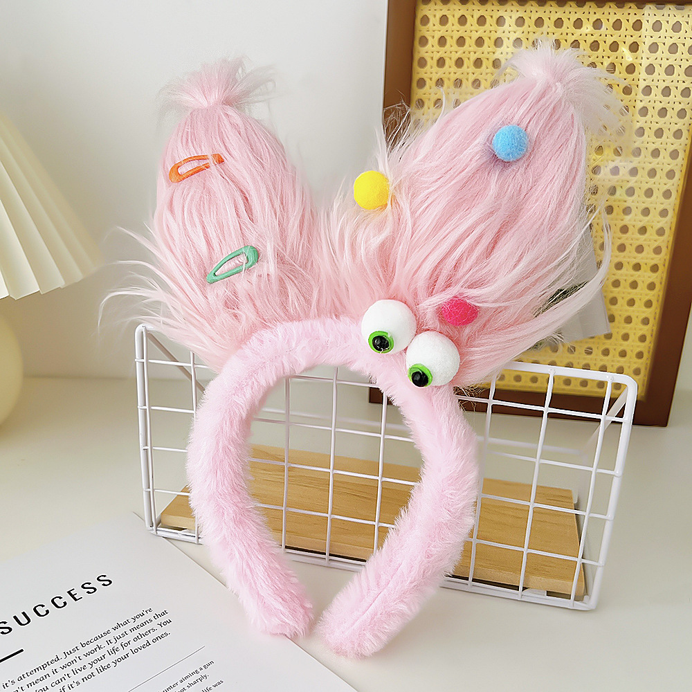 Creative Plush Monster Hair Ties - Cute & Kooky Fluffy Headbands for Autumn Winter