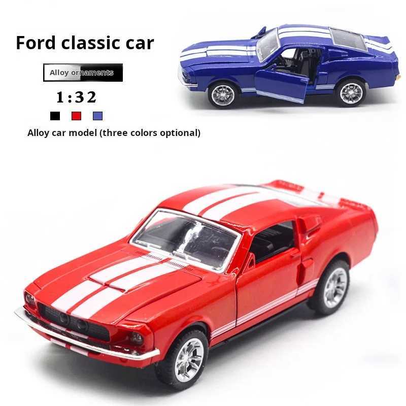 1 32 alloy die-casting stang GT ic retro model pull back micro car replica used for childrens collection gifts W250106 Free shipping