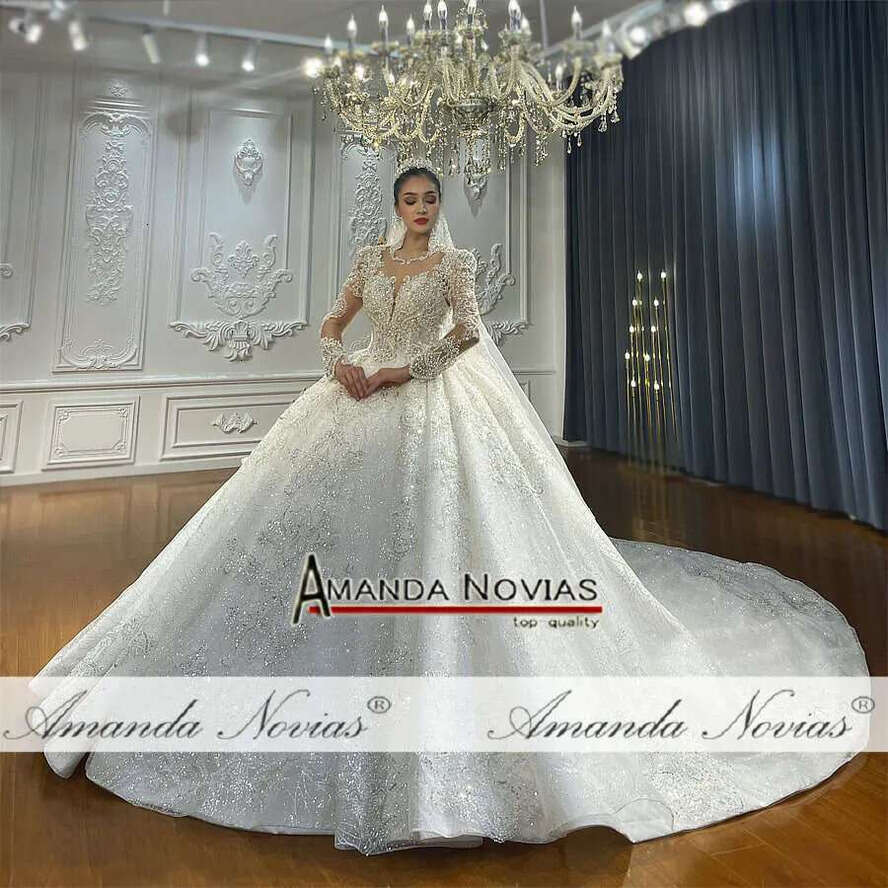 Princess Wedding Dress With Beading Lace Ball Gown Style