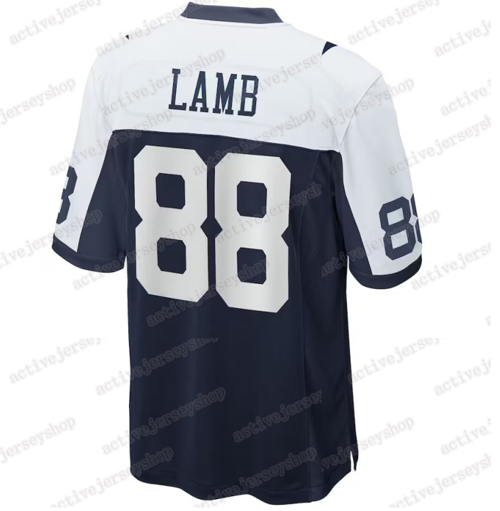 Ceedee Lamb 88 Dak Prescott 4 Trevon Diggs 7 Micah Parsons 11 Jake Ferguson 87 22 E.Smith Aubrey Personalized Customized Football Jerseys Custom Any N