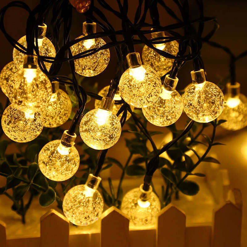 Durable Solar Bubble Ball LED String Lights for Enhanced Outdoor Ambiance