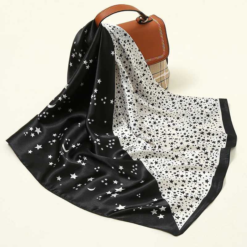 60x60cm small silk scarf womens headscarf retro butterfly hair scarf headscarf Foulard luxury Bandana womens headscarf W250107