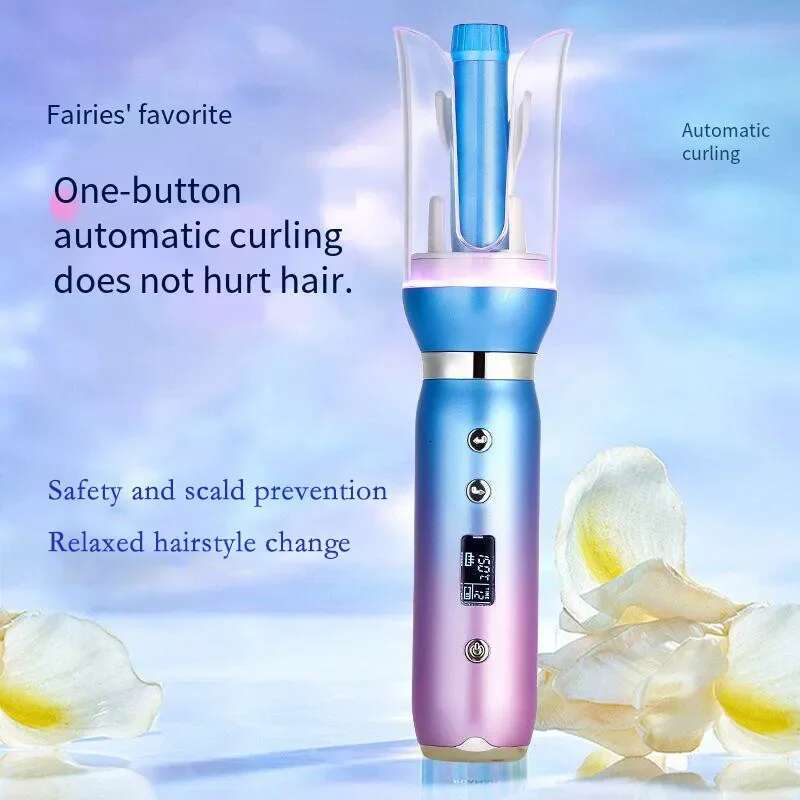 Auto Irons Electric Automatic Ceramic 1 Inch Hair Curler Rotating Curls Waves Anti-Tangle Curg Waver Large Slot