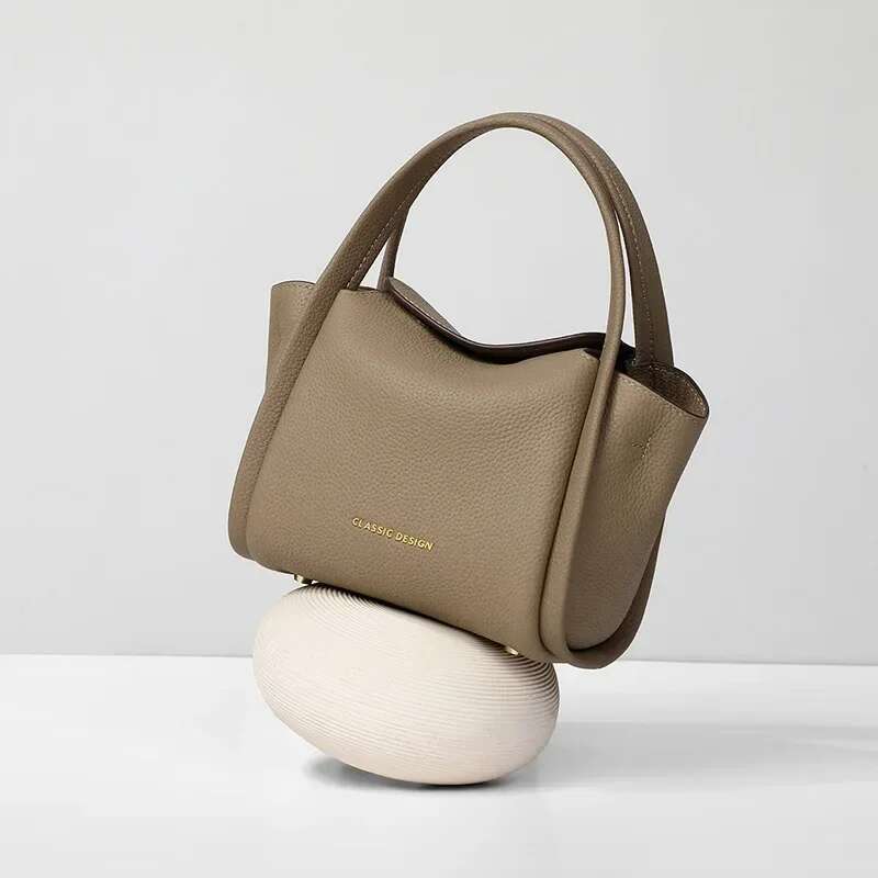 2025 New Fashionable Women's Leather Shoulder With Bucket Shape Design, And Ladies Handheld Bag