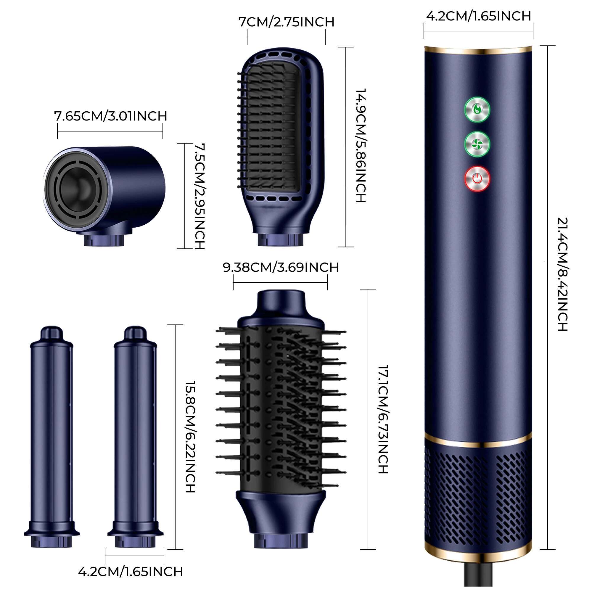 5 in 1 Styg Tools Complete Set Salon Brushless Motor 110000rpm High Speed Ionic Hair Dryer