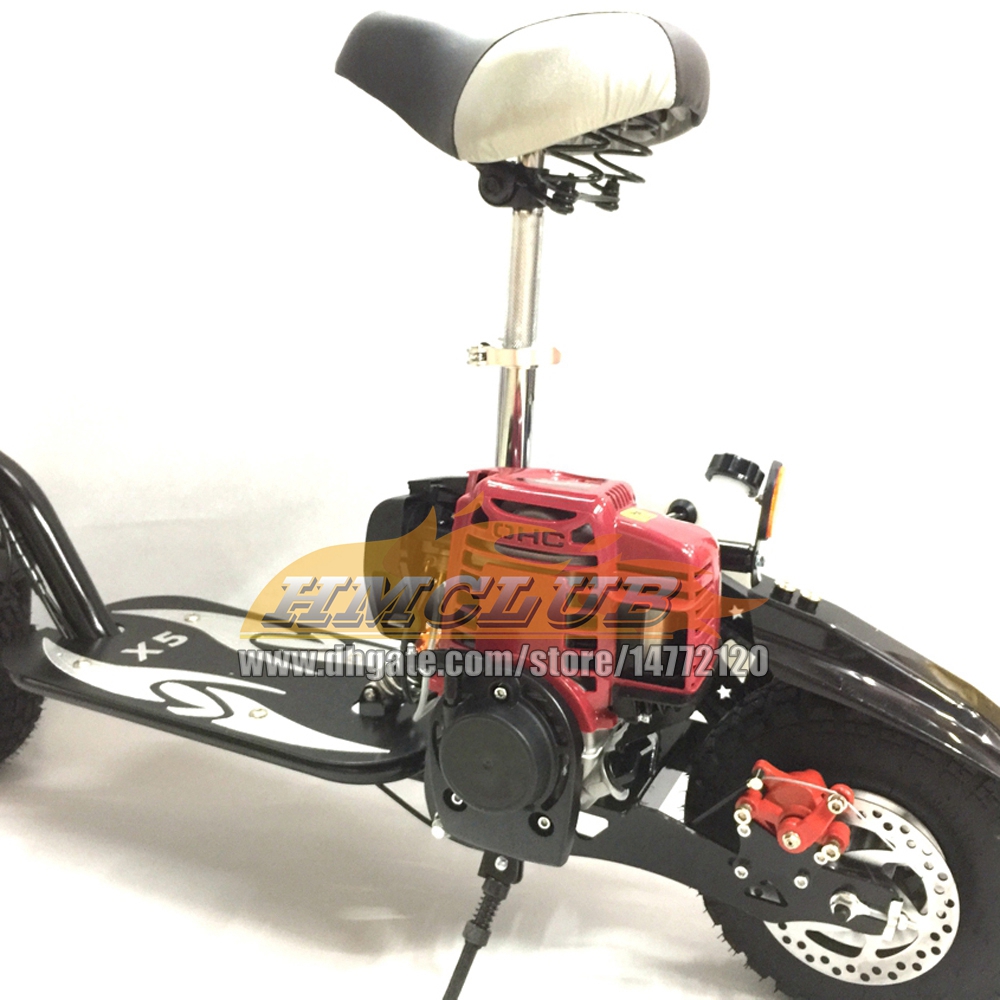 Gas Folding Adult Scooters 49CC 50CC 4-Stroke Gasoline Black Motorcycle Racing MOTO Children Boy Girl Child Student Men Women Man Woman Motorbike Birt