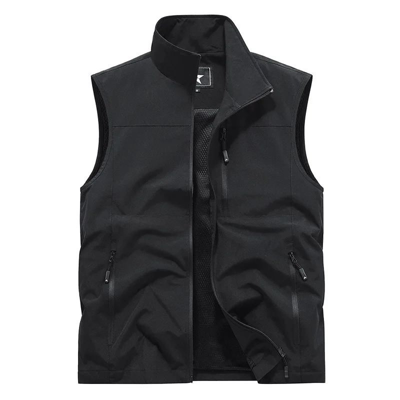 FGKKS Outdoor Casual Vest For Men Large Pocket Fashion Coat High Quality n Street Wear 250107