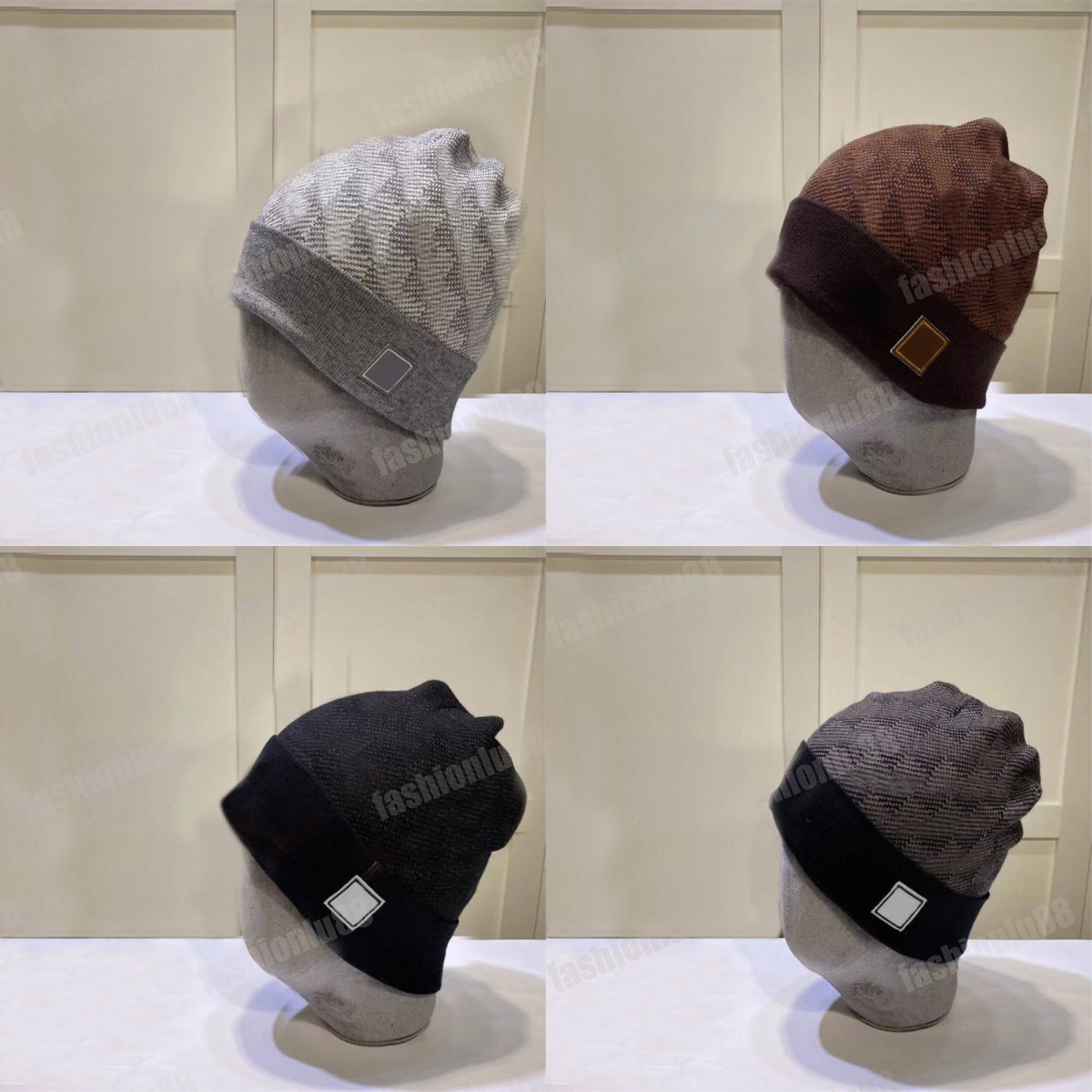 Winter hats for men designer beanie bonnet knitted skull cap casual autumn outdoor travel warm casual designer hat designers women gorra black gray brown fa47