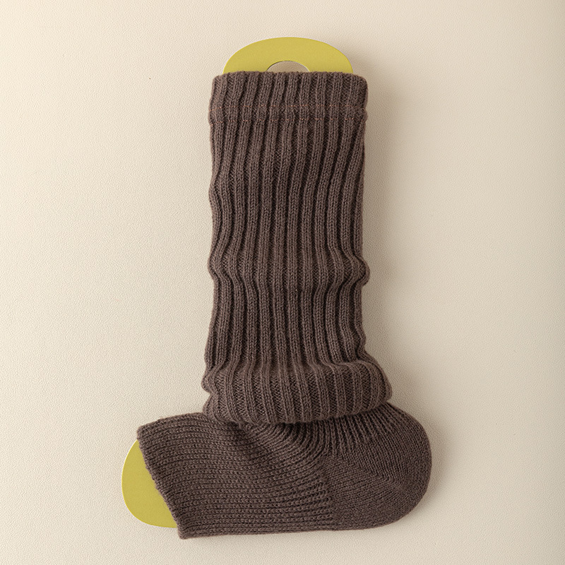 Stocking y2k plus fleece thickened pile pile stocking leg sets female autumn winter solid color warm leg socks wholesale