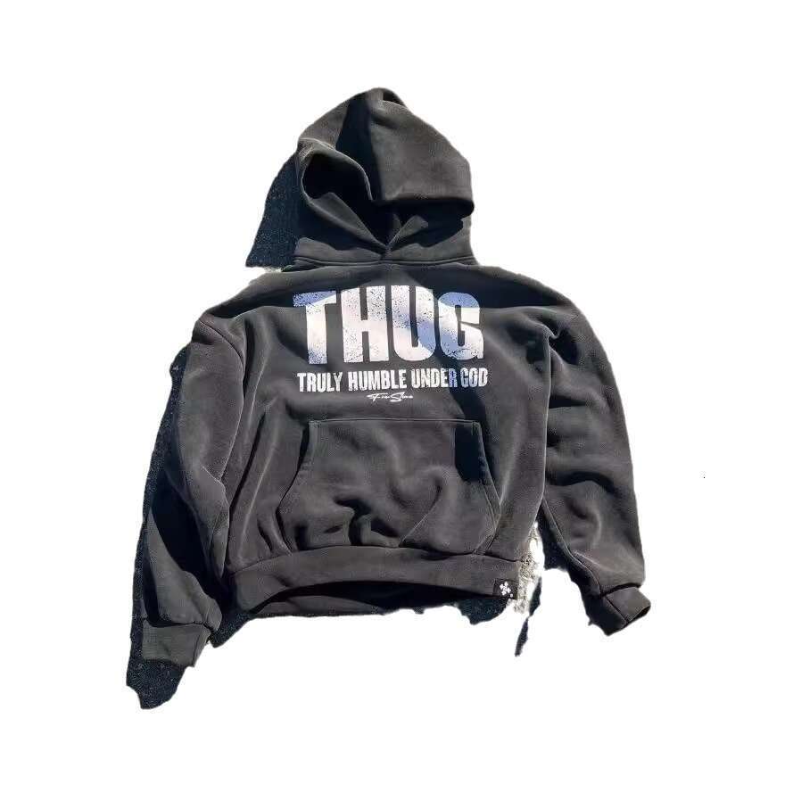 letter printed couple casual long sleeved unisex hooded sweatshirt