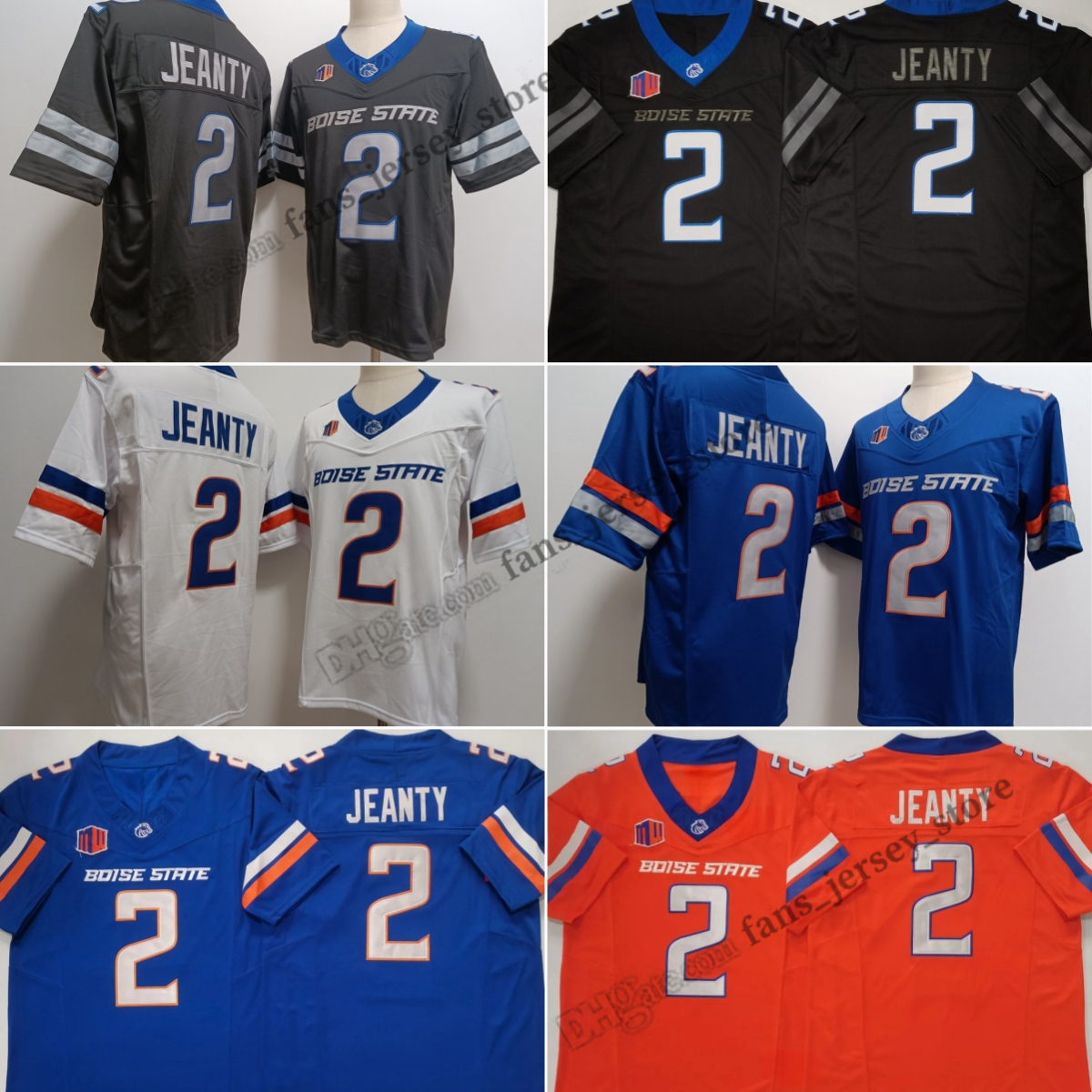 Free Shipping 2025 Boise State Broncos College Football Jerseys 2 Ashton Jeanty Authentic Jersey