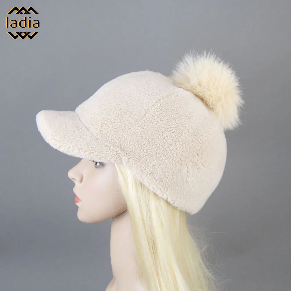 Winter Autumn Baseball Cap Women Containing 20%-30% Lamb Wool Hats Version Warm Cap Plush Baseball Caps Cute Baseball Cap 241218