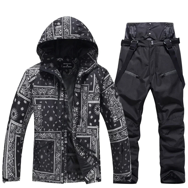 Winter Set Cold Snowboard Wear Men/Women Double Board Ski Suit Waterproof Windproof Outdoor Skiing Jacket/Pant
