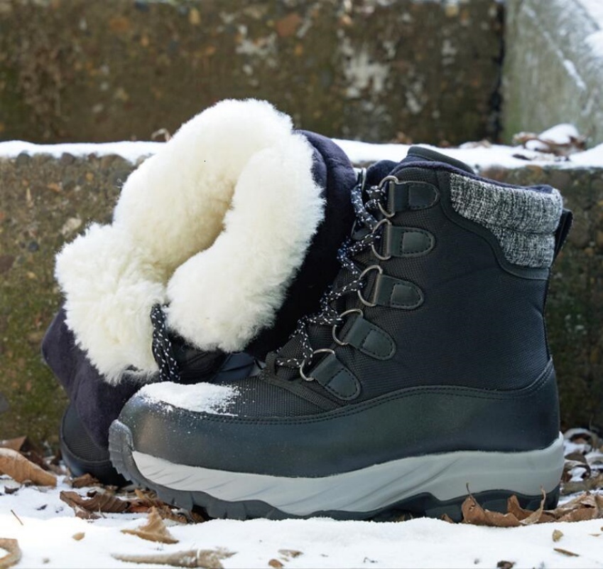 Ddmyoutdoor China Domestic Men Winter Snow For Waterproof Genuine Leather Wool Sneakers Super Warm Men S Outdoor Male Hiking Boots Work Shoes
