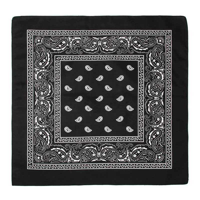 Unisex mens and womens bandana hair bun denim mens cycling sports headband wrist hair clip paisley headband square scarf W250107