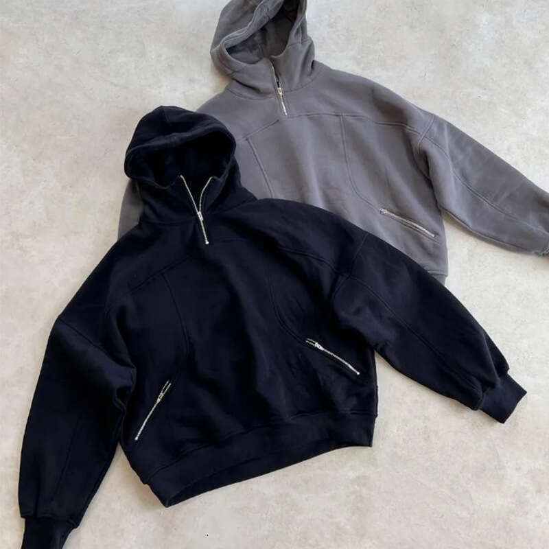 Fashion Loose Hooded Zipper Versatile Coat Autumn/Winter Unisex Hoodie