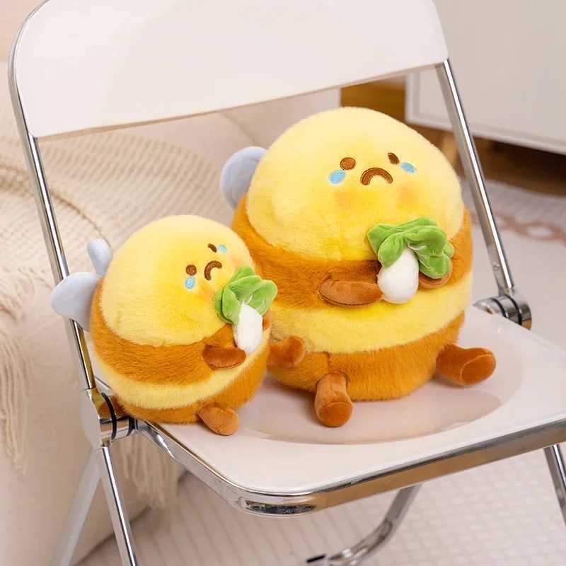Newly arrived Cai Bee plush toy pendant with filling picture bee plush toy soft vegetable cabbage doll sleep pillow cute birthday gift W250107