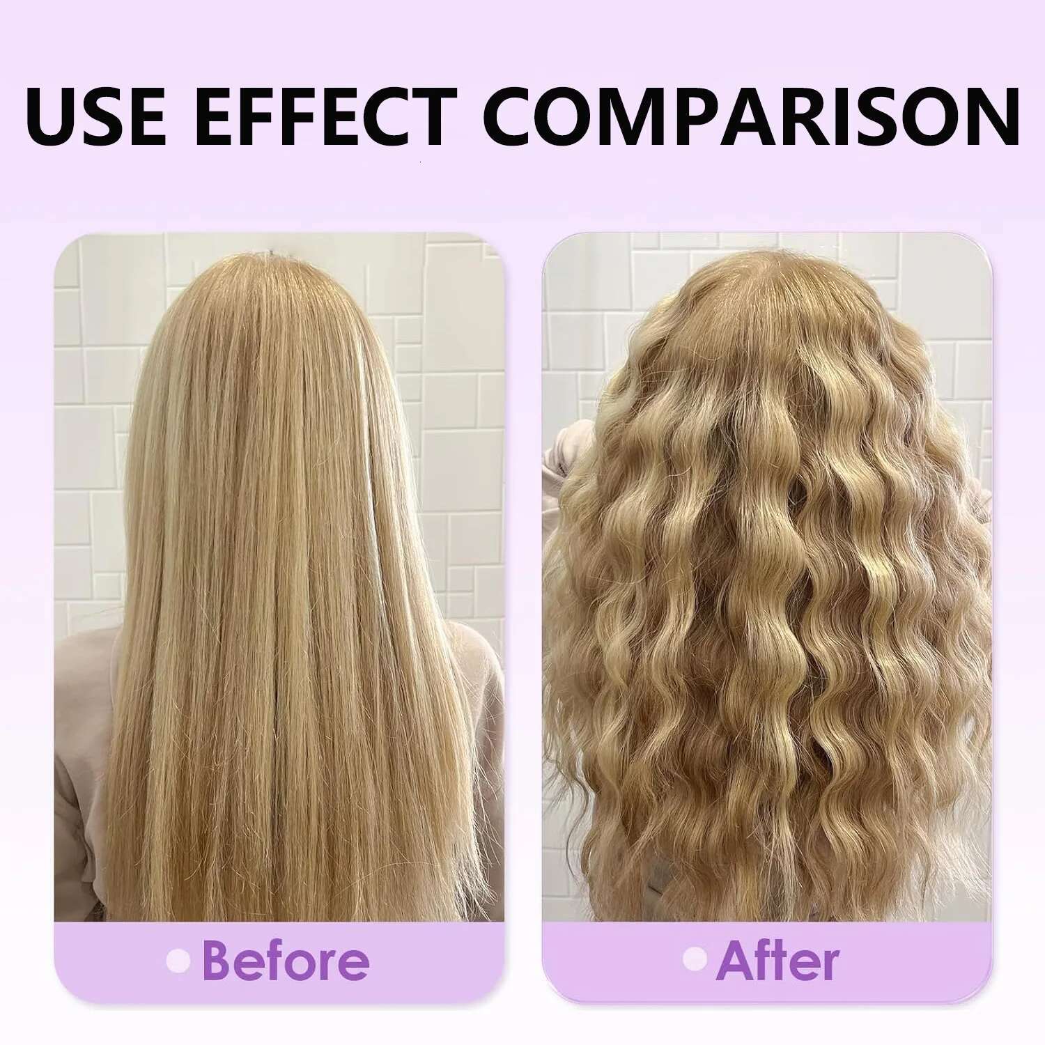 Crimper 1.4 Inch Deep Waver Hair Tool 3 Barrel Ionic Waves Curg Iron for Women Wavy Curler