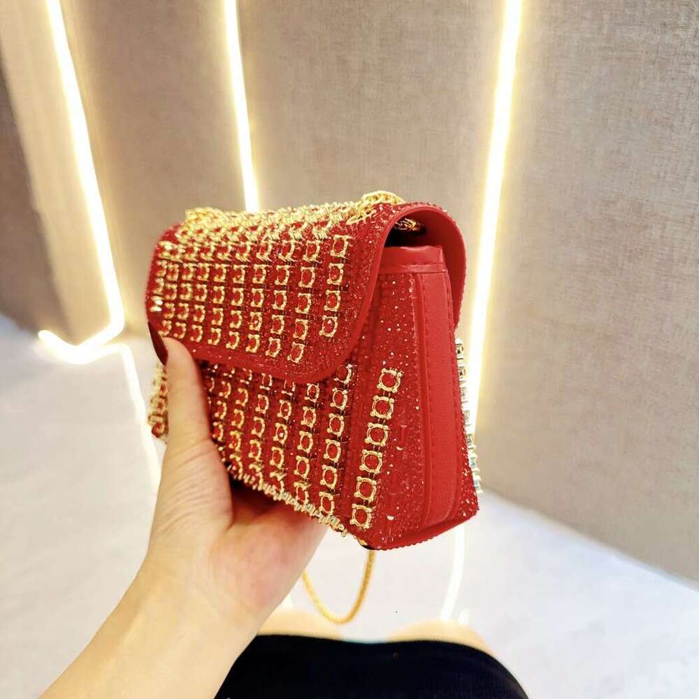 New Fashionable Temperament Red Bridal Wedding Banquet Qipao Bag, Single Shoulder Crossbody Dinner Bags