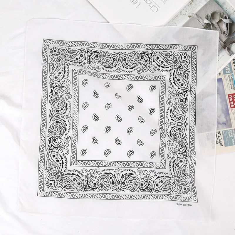 Mens unisex headscarf black cotton bandana headband denim bicycle sports headscarf wrist hair clip headband scarf paisley bag W250107