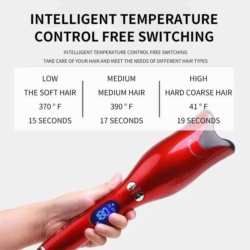 Rose-shaped Multi-Function LCD Curg Iron Professional Hair Curler Styg Tools Curlers auto rotating ceramic hair curler