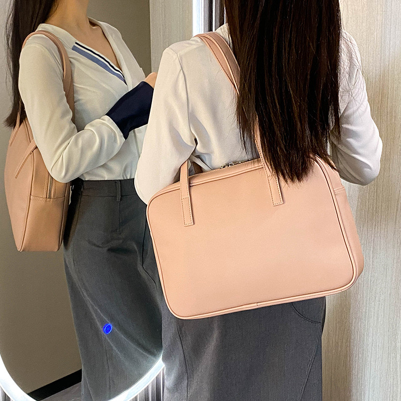 2025 new Fashion designer Jk Womens Shoulder Pu Leather Japanese Style Kawaii Large Capacity Tote Bag Aesthetic Casual Vintage Handbag