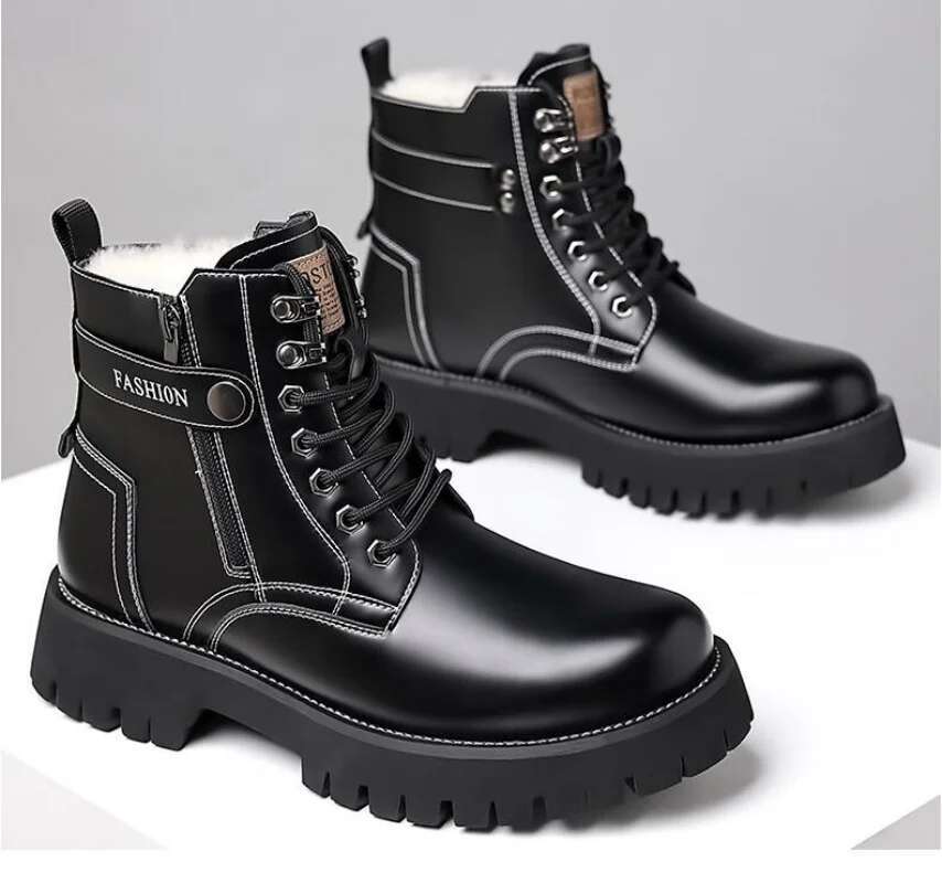Ddmyoutdoor China Domestic Genuine Top Quality Designer Vintage Cow Leather Men Snow Business Lace Up Outdoor Motorcycle Boots