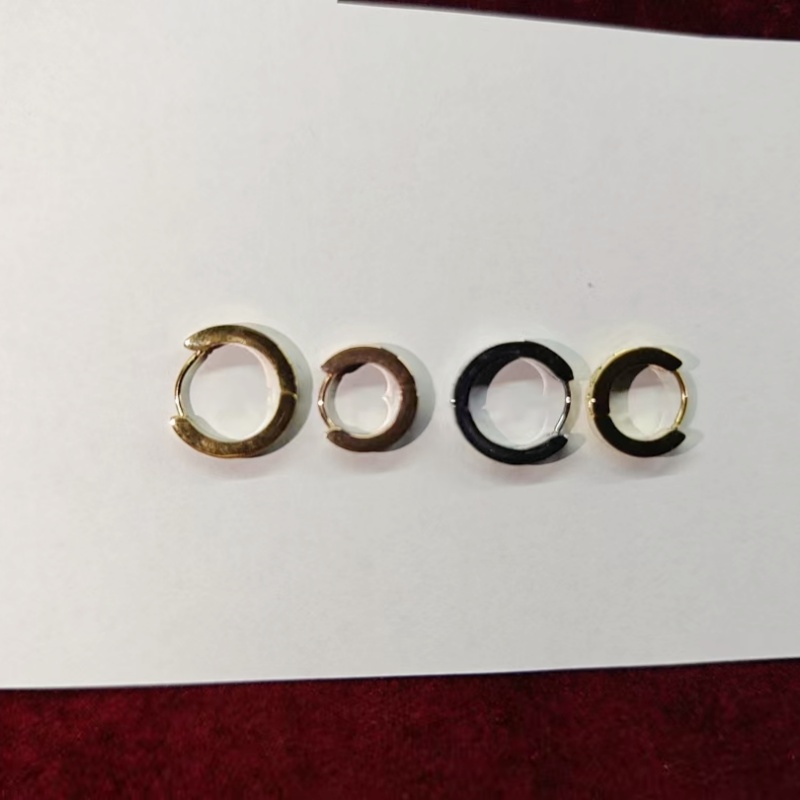 2024 new jewelry gold diamond stud earrings titanium steel love earrings for women exquisite simple fashion valentines day gift