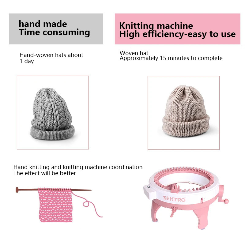 48needle Handmade Knitting Machine ScarfSweaterHat Sock Maker for AdultsPerfect Lazy Artifact Creative Projects 250107
