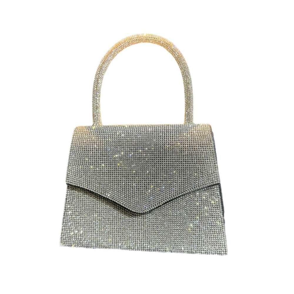 New European And American Fashion Retro Full Dia Chain Small Square Banquet Bag, Rhie Handbag, Crossbody Bags