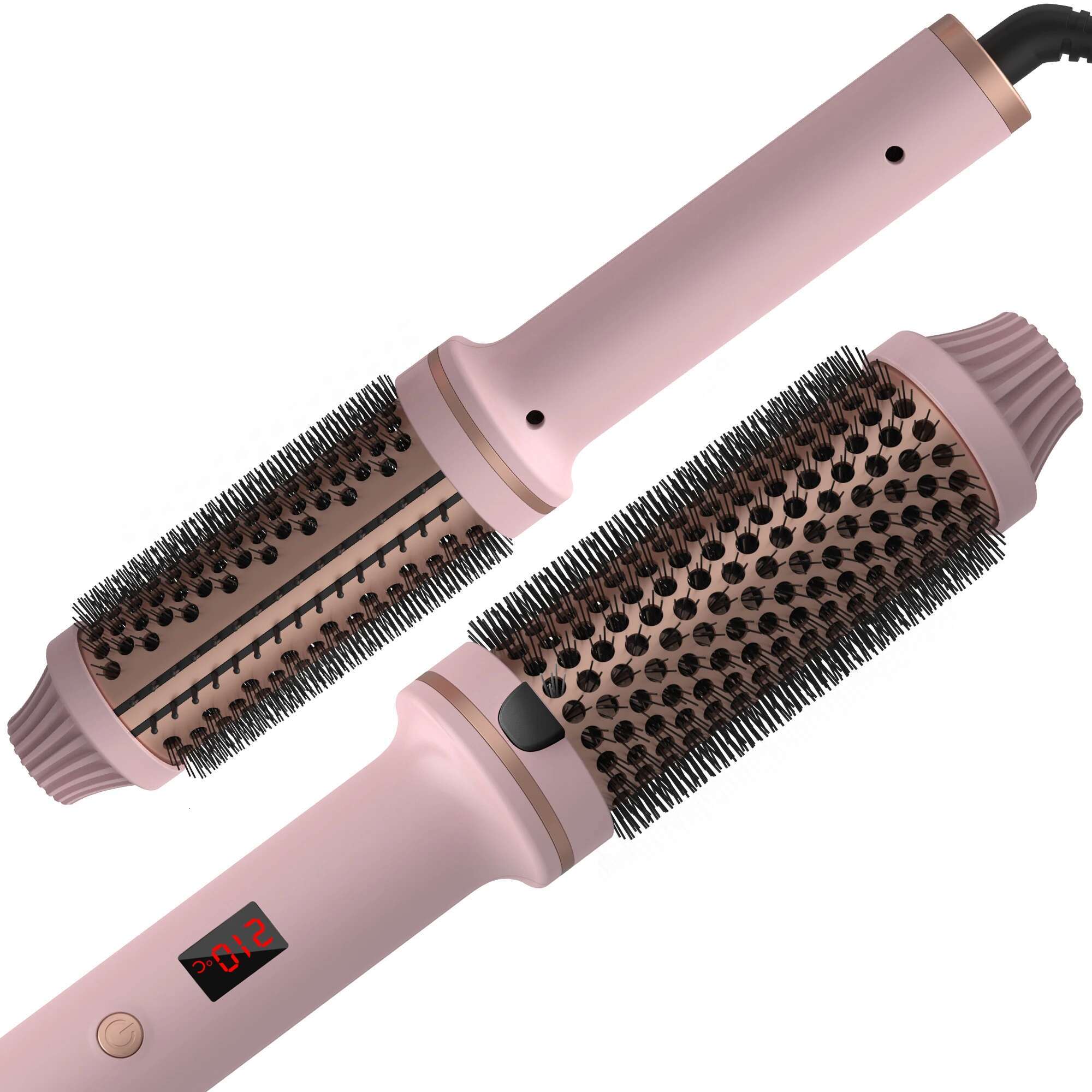 Curg Iron PTC Heated Thermal Ceramic Curler Hot Create Loose & Volume Curls Heating Hair Styg Brush