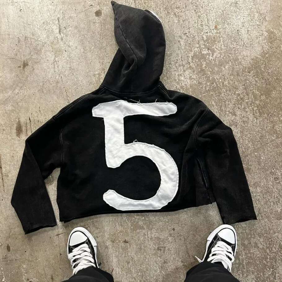 Fashion Classic Letter Embroidered Loose Men's and Women's Hoodies High Street Couple Same Style Hoodie