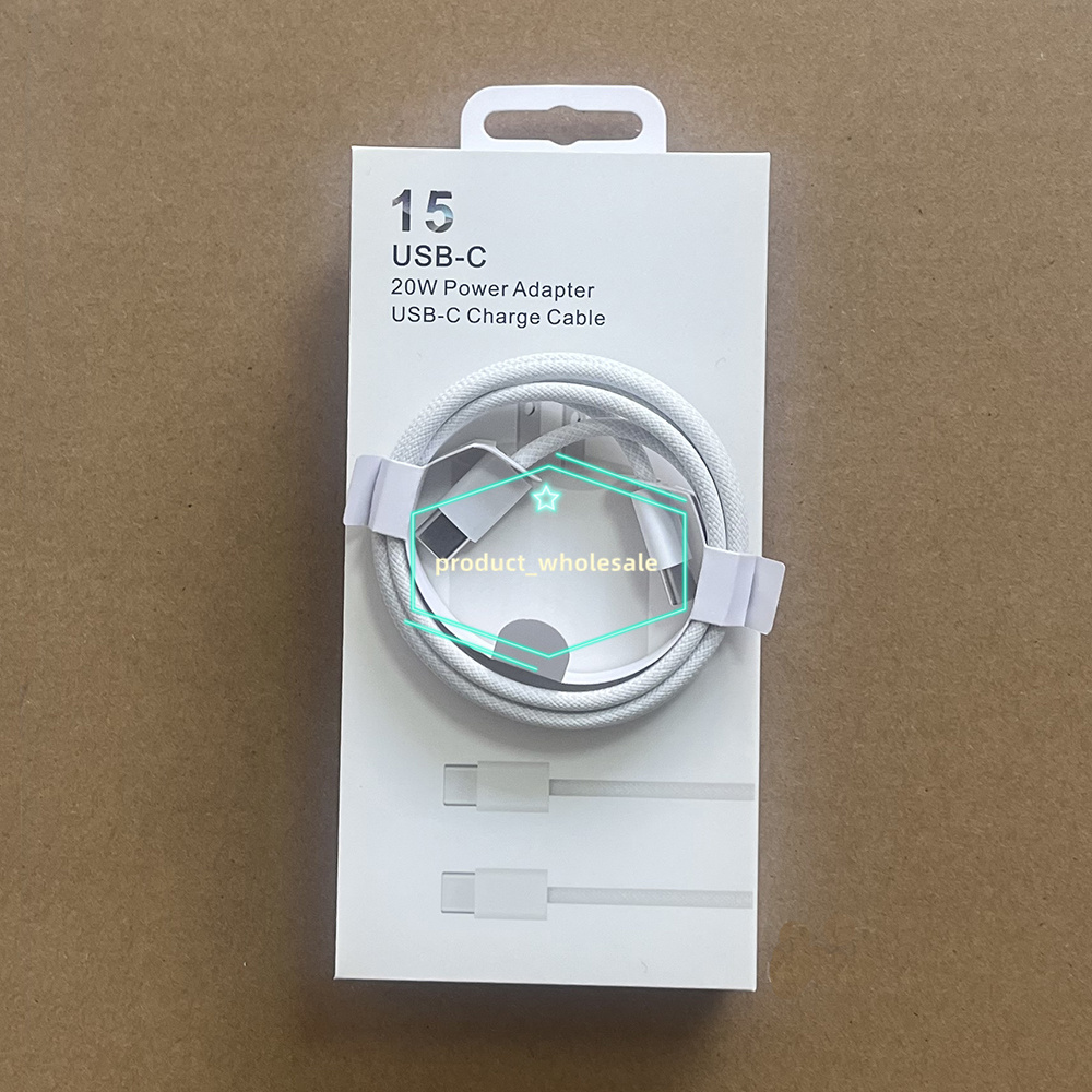 2 in 1 20W Set Type C USB PD iPhone Chargers Cables Fast Charging EU US Plug Adapter power delivery Quick Charger For iPhone 16 15 14 13 12 11 X 7 8 Pro Max and Android Phones