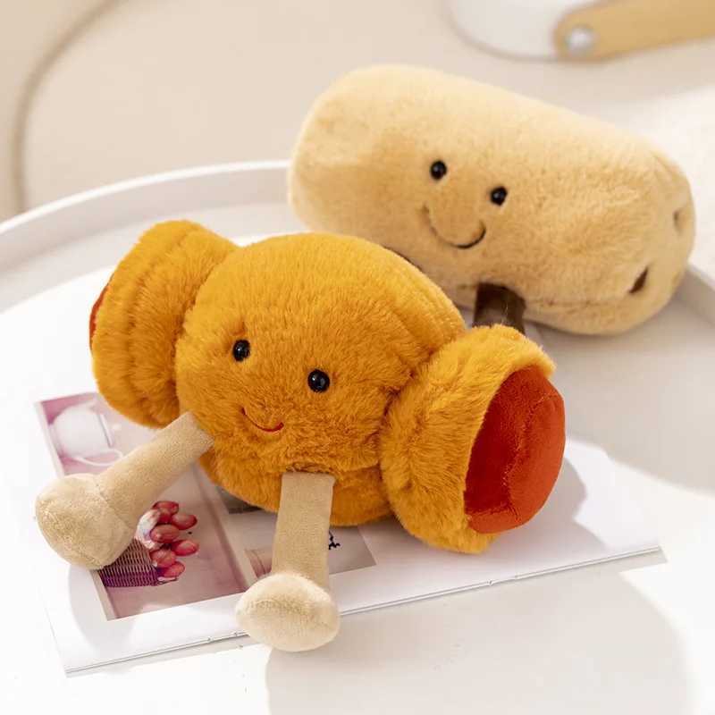 Egg stuffed toys express food bread toast series breakfast dolls interesting decorations pillows baby comfort dolls Christmas gifts W250107