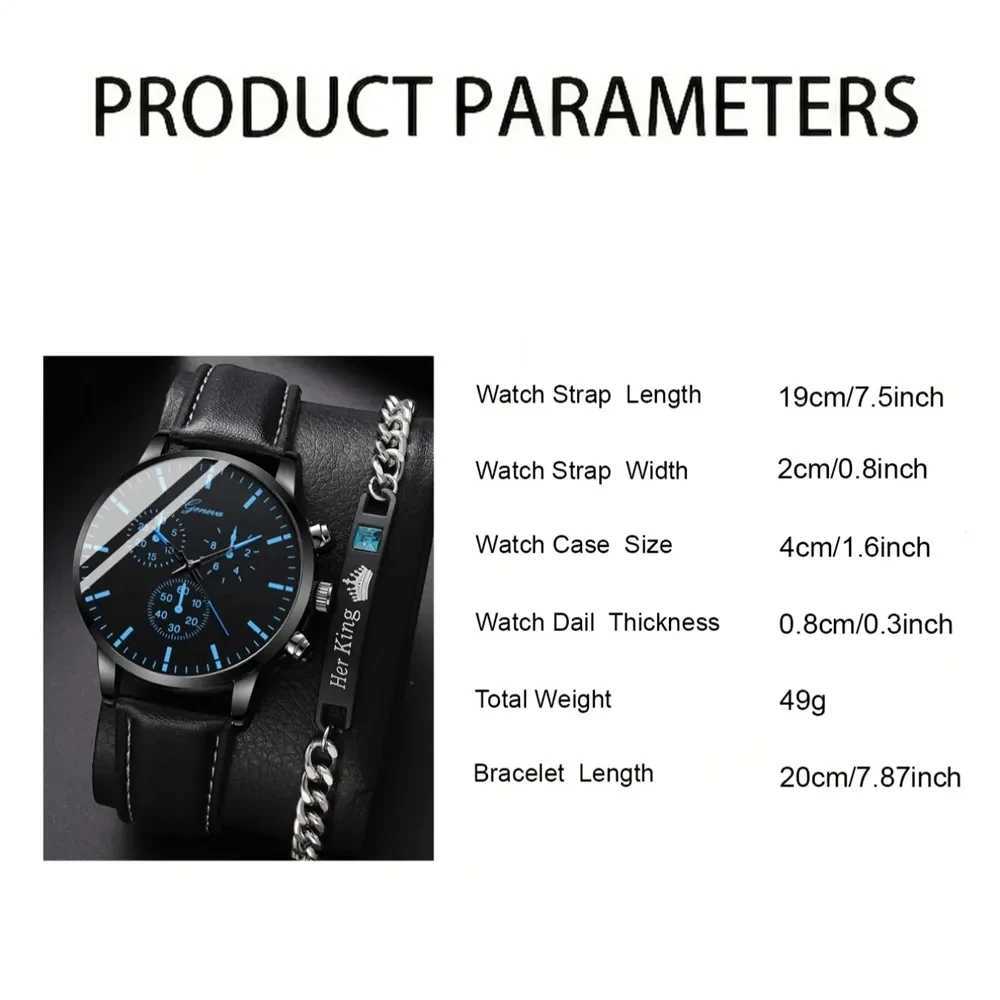 Watch + Bracelet 2023 Minimalist Mens Fashion Ultra Thin Watches Simple Men Business PU Leather Strap Quartz WatchX250107