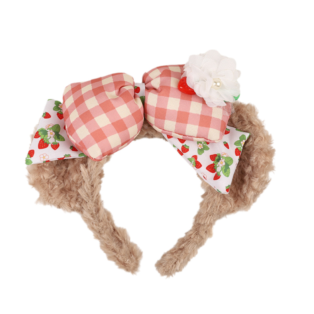 Customized Playground Plush Hair Hoops for Women Cartoon Rabbit Ears Headbands for Girls Cute Children Bundle Hair Clips Wholesale in Stock