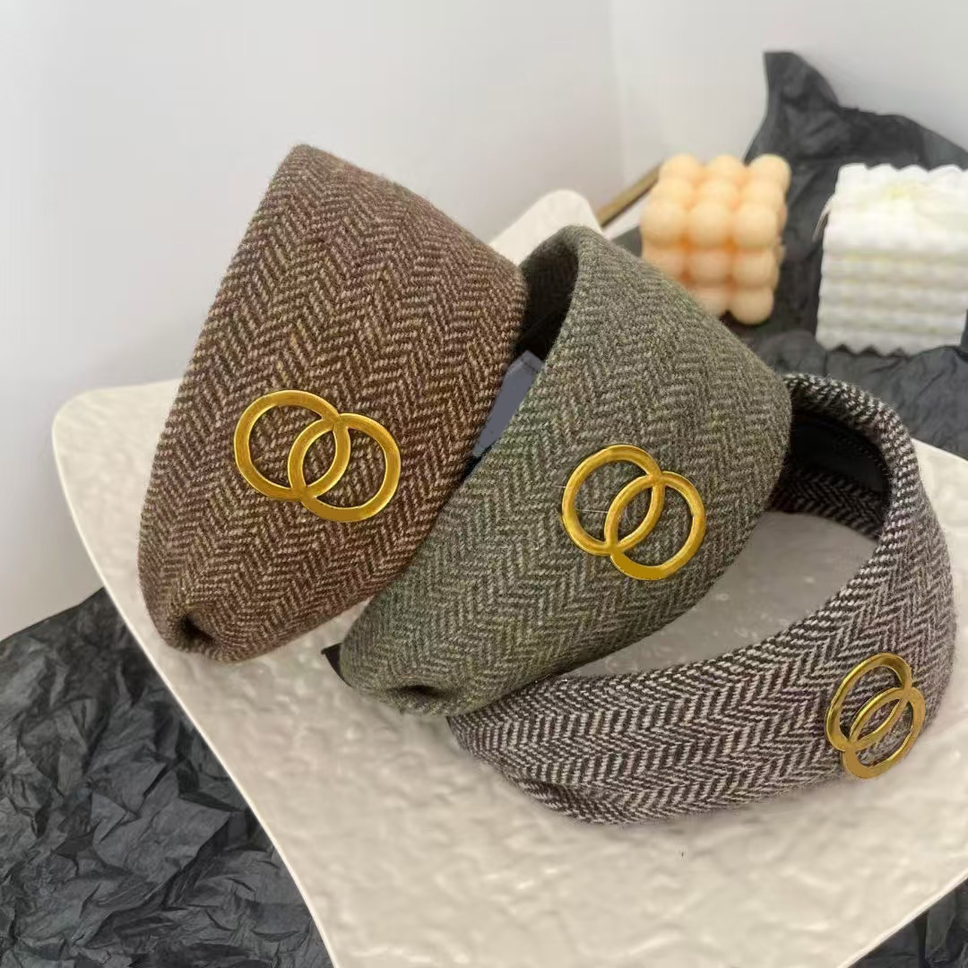 Classic Headbands Crystal Letter Elastic Headwraps Hairbands Women Hair Accessories Vintage Turban Sport Hairhoop