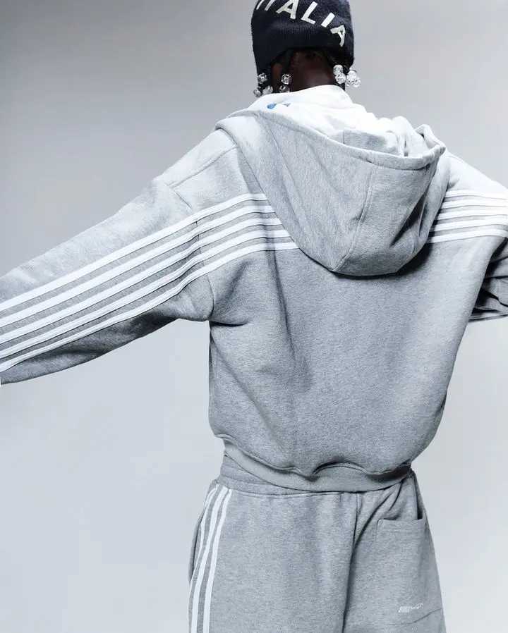 Men's Tracksuits HCW striped zipper hooded sweatshirt two-piece set Y2K sweatshirt mens hip-hop striped embroidered sweatshirt casual pants set Y250103F7S2