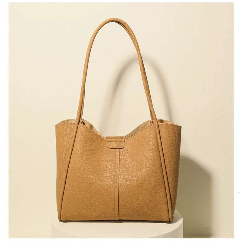 Alirattan Women New Genuine Leather Shoulder Bags 2025 Designer Fashion Lady Casual High Quality Cowhide Shopping Tote Bag