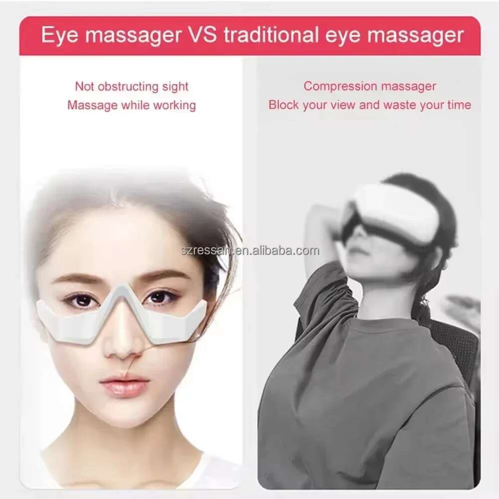Under-eye Red Light Therapy Massager, Microcurrent Facial Beauty Device Massager Reduce Dark Circles Relax Eye Fatigue