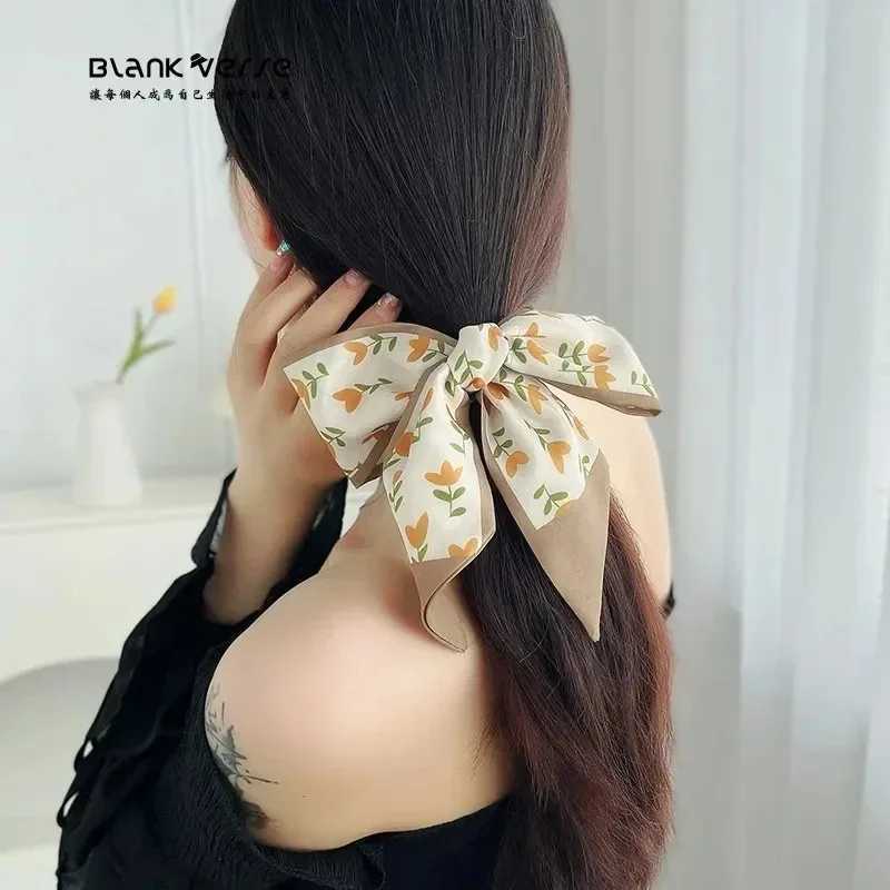 Womens Narrow and Thin Scarf Long Thread Scarf Womens Handbag Ribbon Multi functional Decorative Collar Headband W250107