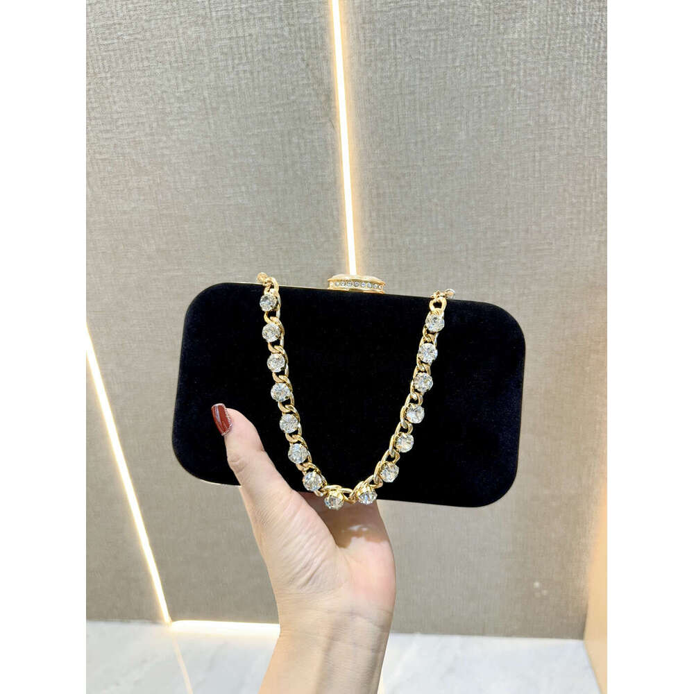 New Foreign Trade Evening Dress Handbag With Dia Inlaid Suede Socialists And Cheongsam Banquet Bag For Women, Handheld Crossbody Bags