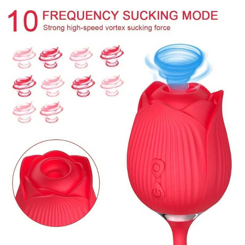 Rose Clitoris Suction Vibrator Egg for Women Stimul Nipple Vagina Sucker With Dildo Masturbators Rousing Sex Toys for Adults 18XJ250107