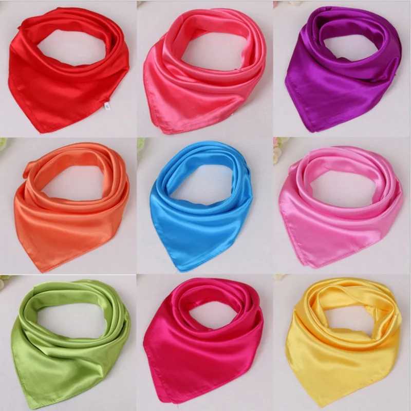WZCX 60 * 60cm Womens Solid Color Silk Scarf Spring and Autumn Fashion New Simple Square Womens Scarf W250107