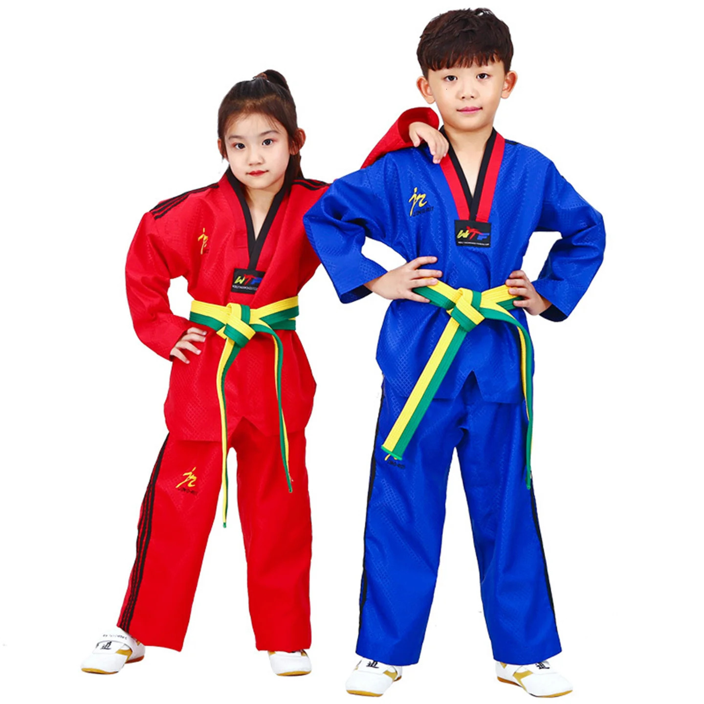Adult And Children Taekwondo Suit Jujutsu Dobok Kungfu Uniform Men Women karate Shirt Pants Set Gymnasium Training Suit 241230