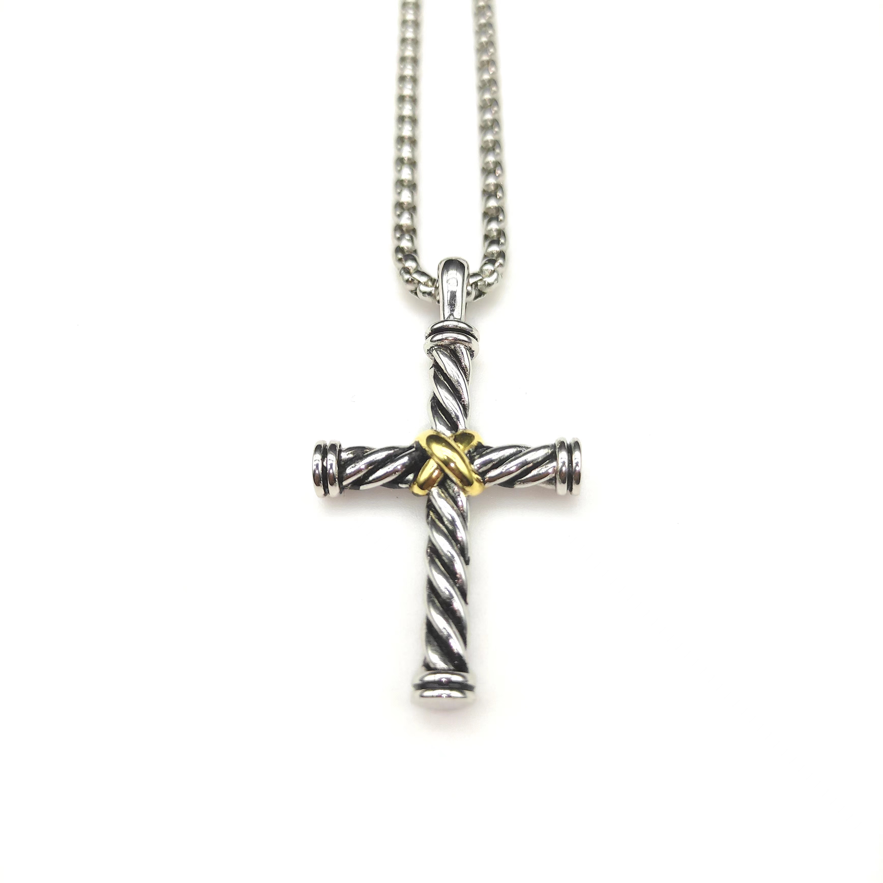 Designer Necklace mens necklace designer Jewlery silver Retro cross Fashion Jewellery Chains for men Pendant Necklaces birthday women boys party christmas Gift