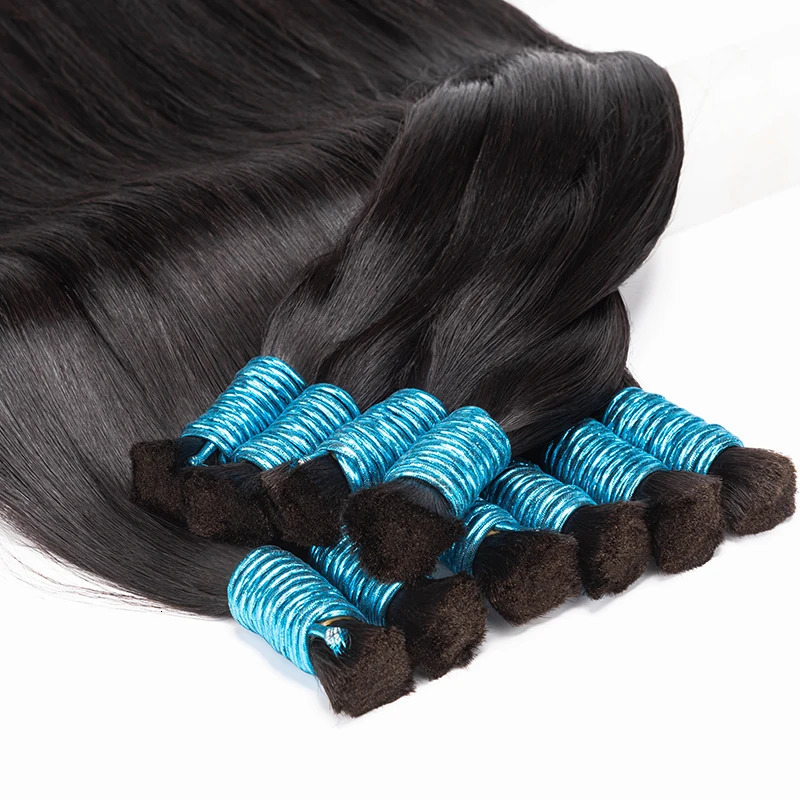 Straight Human Braiding Hair Bulk No Weft 100% Vietnam Human Hair Straight Bundles 100g Natural Braiding Hair Extensions 250107