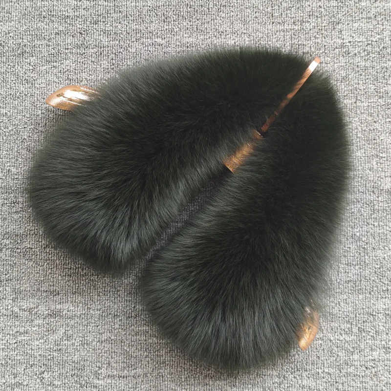 Real Fox Fur Collar For Woman Winter Warm Genuine Fur Scarf Real Fur Scarf Jacket Coat Decor Collar Shawl Detachable 250106